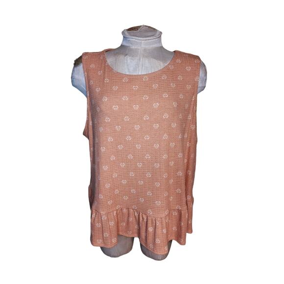 Torrid Textured Knit Ruffle Crop Top Peach Size 2 NWT - Picture 1 of 5